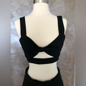 Zara black crop top